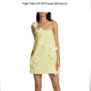 Brand New!! Zimmerman High Tide Lift Off Flower Mini Dress, Lemon, Size AU0